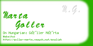 marta goller business card